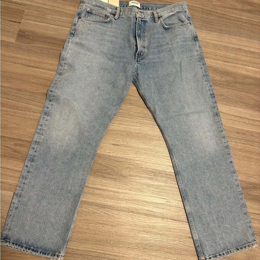 Agolde Mia mid rose straight leg jeans in Dimension, size 33 - Picture 1 of 5